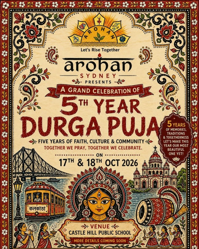 Arohan Sydney Durga Utsav 2026 poster