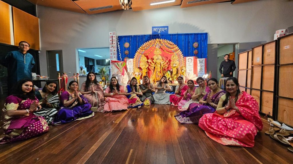Pranam before Maa Durga, Arohan Durga Puja 2024